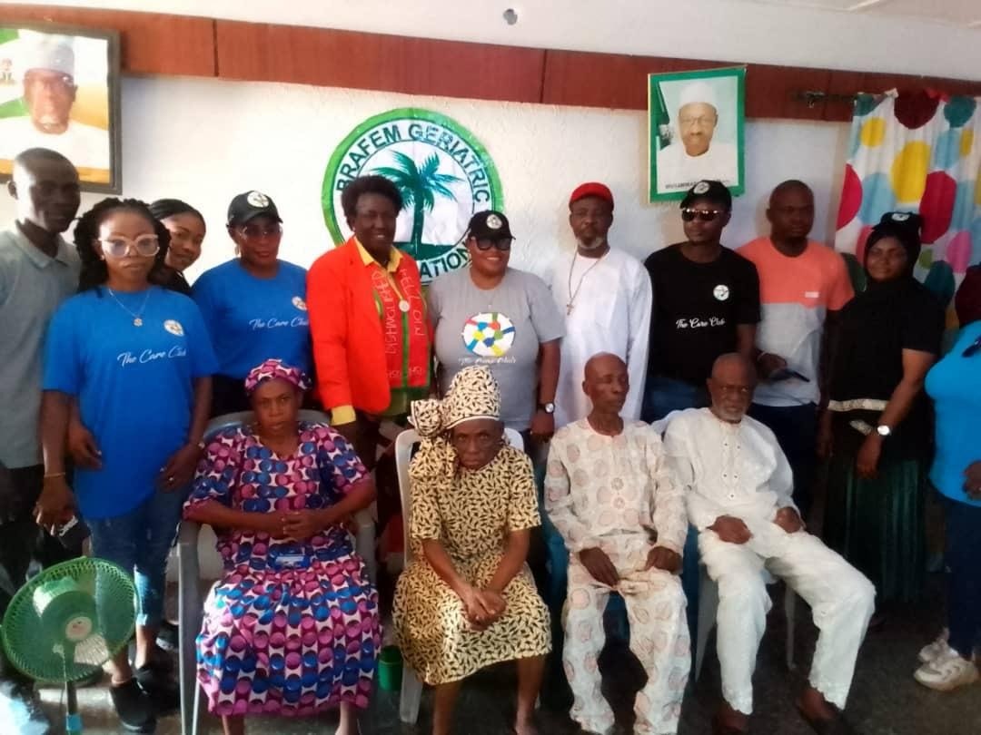 Community visit with residents and volunteers